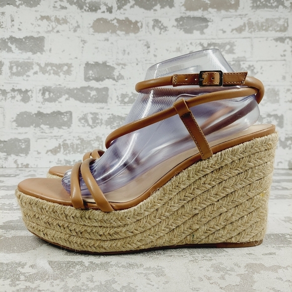 New Bp Cohan Espandrille Platform Wedge Sandal In Tan Mocha M279 - Picture 1 of 12